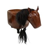 پاف طرح اسب قهوه ای براق